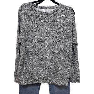 Super soft & comfy Athleta Studio to Street Animal Print Sweat Shirt